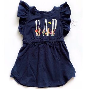GAP Dresses - NWT Gap Logo Flutter Sleeved Dress 12-18 Months GAP Dresses - NWT Gap Logo Flutter Sleeved Dress 12-18 Months